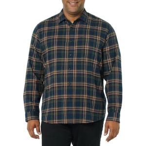 imageAmazon Essentials Mens LongSleeve Flannel Shirt  Discontinued ColorsDark Navy Plaid