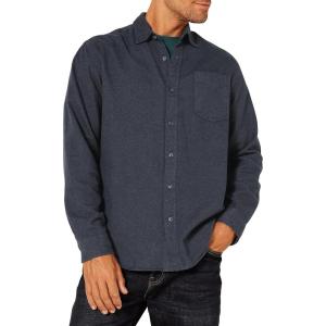 imageAmazon Essentials Mens LongSleeve Flannel Shirt Available in Big ampamp TallBlack