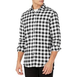 imageAmazon Essentials Mens LongSleeve Flannel Shirt Available in Big ampamp TallBlack Buffalo Plaid