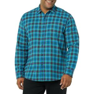 imageAmazon Essentials Mens LongSleeve Flannel Shirt Available in Big ampamp TallBlue Burgundy Green Plaid