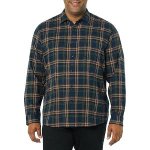 imageAmazon Essentials Mens LongSleeve Flannel Shirt Available in Big ampamp TallDark Navy Plaid