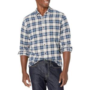 imageAmazon Essentials Mens LongSleeve Flannel Shirt Available in Big ampamp TallMulticolor Check Plaid