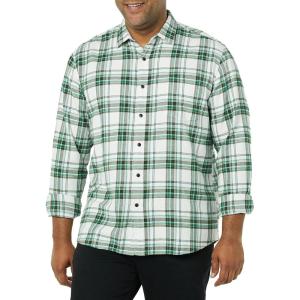 imageAmazon Essentials Mens LongSleeve Flannel Shirt Available in Big ampamp TallWhite Plaid