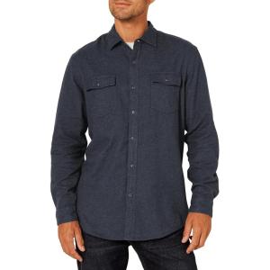 imageAmazon Essentials Mens LongSleeve Flannel Shirt RegularFit Two PocketsDark Denim