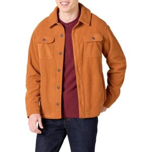 imageAmazon Essentials Mens LongSleeve Polar Fleece Shirt Jacket for WinterNutmeg