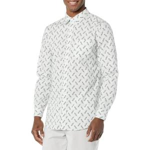 imageAmazon Essentials Mens LongSleeve SlimFit Stretch Poplin ShirtLight Blue Bird Print