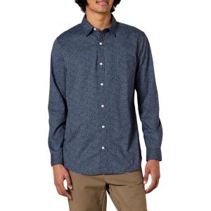 imageAmazon Essentials Mens LongSleeve SlimFit Stretch Poplin ShirtNavy Purple Floral
