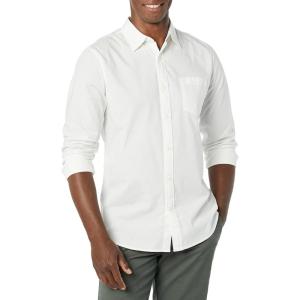 imageAmazon Essentials Mens LongSleeve SlimFit Stretch Poplin ShirtWhite