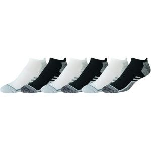 imageAmazon Essentials Mens Low Cut Tab Socks  Performance Zone Comfortable Cushion Athletic 6 PairsBlackWhite