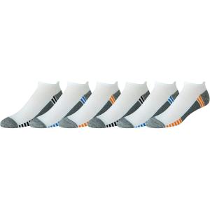 imageAmazon Essentials Mens Low Cut Tab Socks  Performance Zone Comfortable Cushion Athletic 6 PairsWhite