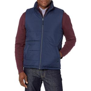 imageAmazon Essentials Mens Midweight FleeceLined Insulated Puffer VestNavy
