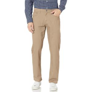 imageAmazon Essentials Mens Pants RelaxedFit 5Pockets Stretch TwillKhaki Brown