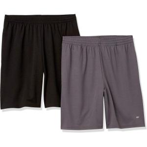 imageAmazon Essentials Mens Performance Tech LooseFit Shorts Available in Big ampamp Tall Pack of 2BlackDark Grey