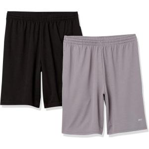 imageAmazon Essentials Mens Performance Tech LooseFit Shorts Available in Big ampamp Tall Pack of 2BlackGrey