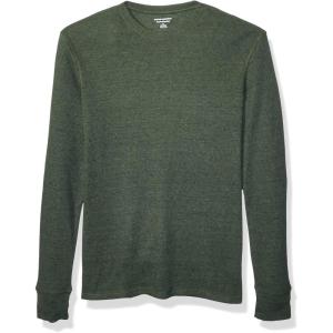 imageAmazon Essentials Mens RegularFit LongSleeve Waffle ShirtOlive Heather