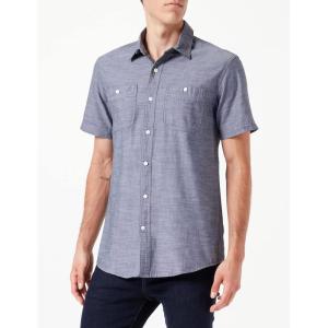 imageAmazon Essentials Mens RegularFit ShortSleeve ButtonDown Chambray ShirtGrey