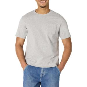 imageAmazon Essentials Mens RelaxedFit Heavyweight Cotton Pocket TShirtMedium Grey Heather