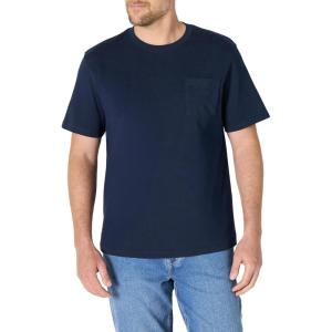 imageAmazon Essentials Mens RelaxedFit Heavyweight Cotton Pocket TShirtNavy