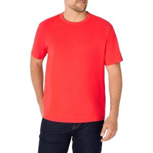 imageAmazon Essentials Mens RelaxedFit Heavyweight Cotton TShirtBright Poppy Red