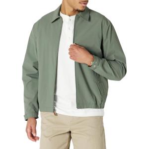 imageAmazon Essentials Mens RelaxedFit Lightweight Stretch ZipUp Bomber JacketDark Olive