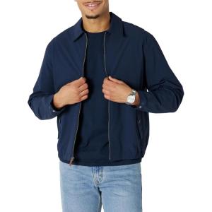 imageAmazon Essentials Mens RelaxedFit Lightweight Stretch ZipUp Bomber JacketNavy