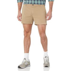imageAmazon Essentials Mens SlimFit 5quot FlatFront Comfort Stretch Chino Short Previously GoodthreadsKhaki Brown