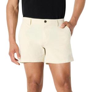 imageAmazon Essentials Mens SlimFit 5quot FlatFront Comfort Stretch Chino Short Previously GoodthreadsOffwhite