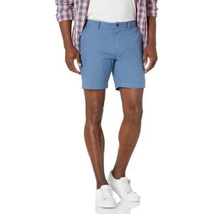imageAmazon Essentials Mens SlimFit 7quot Lightweight Comfort Stretch Oxford ShortsBlue