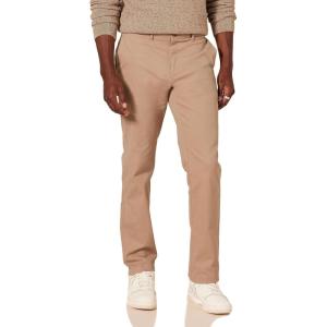 imageAmazon Essentials Mens SlimFit Casual Stretch Chino PantDark Khaki Brown