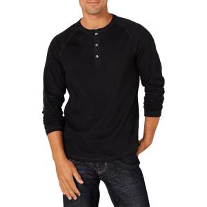 imageAmazon Essentials Mens SlimFit LongSleeve Henley ShirtBlack