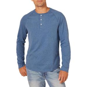 imageAmazon Essentials Mens SlimFit LongSleeve Henley ShirtBlue Heather