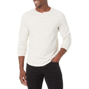 imageAmazon Essentials Mens SlimFit LongSleeve Henley ShirtOatmeal Heather