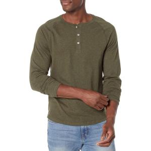 imageAmazon Essentials Mens SlimFit LongSleeve Henley ShirtOlive Heather