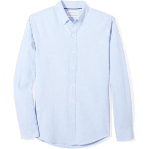imageAmazon Essentials Mens SlimFit LongSleeve Oxford ShirtBlue