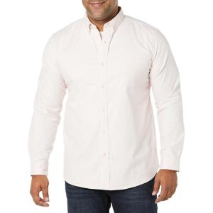 imageAmazon Essentials Mens SlimFit LongSleeve Stretch Oxford Shirt with PocketPale Pink