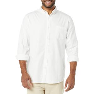 imageAmazon Essentials Mens SlimFit LongSleeve Stretch Oxford Shirt with PocketWhite