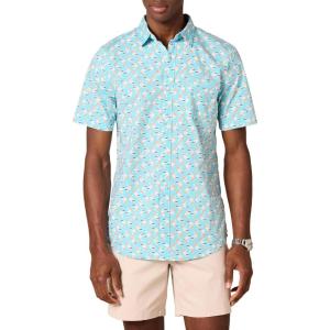 imageAmazon Essentials Mens SlimFit ShortSleeve Poplin ShirtAqua Blue