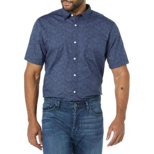 imageAmazon Essentials Mens SlimFit ShortSleeve Poplin ShirtNavy Floral