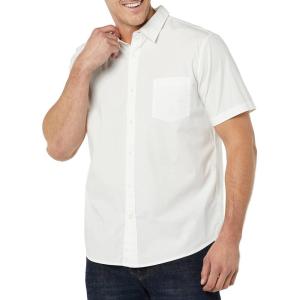 imageAmazon Essentials Mens SlimFit ShortSleeve Poplin ShirtWhite