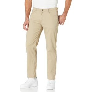 imageAmazon Essentials Mens Straight Fit 5Pocket Stretch Twill PantsKhaki Brown