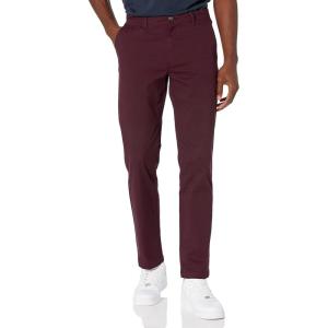 imageAmazon Essentials Mens StraightFit Casual Stretch Chino PantsBurgundy