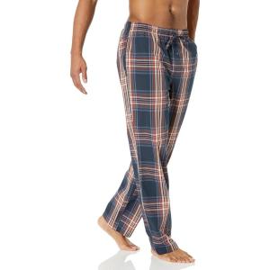 imageAmazon Essentials Mens StraightFit Woven Pajama Pant with PocketsNavy Large Plaid