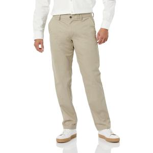 imageAmazon Essentials Mens StraightFit WrinkleResistant FlatFront Chino PantKhaki Beige