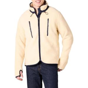 imageAmazon Essentials Mens Teddy Fleece FullZip Mock Neck Jacket with Chest PocketsBeige