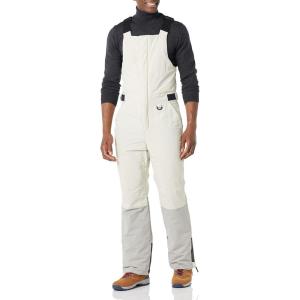 imageAmazon Essentials Mens WaterResistant Insulated Snow Bib OverallGrey Ivory Color Block