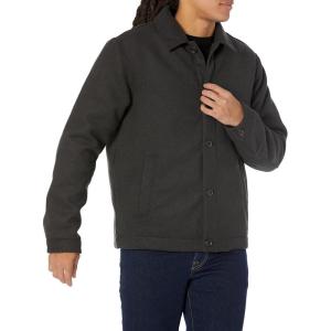 imageAmazon Essentials Mens Wool Bomber Jacket Available in Big ampamp TallWashed Black