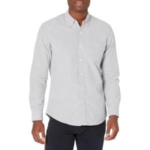 imageAmazon Essentials SlimFit Dress Shirts for Men  LongSleeve Pocket ButtonDown Oxford ShirtGrey