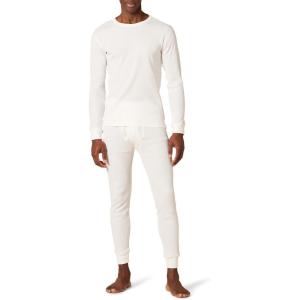 imageAmazon Essentials Thermal Long Johns Underwear Set for MenWhite