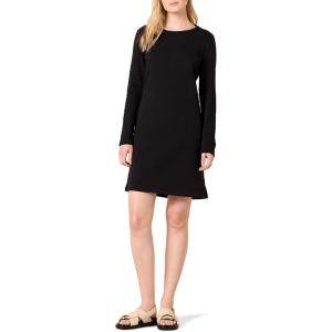 imageAmazon Essentials Womens Crewneck LongSleeve Fleece AboveTheKnee DressBlack