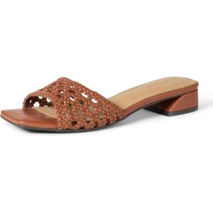 imageAmazon Essentials Womens Mini Heel Mule SandalsTan Cane Weave